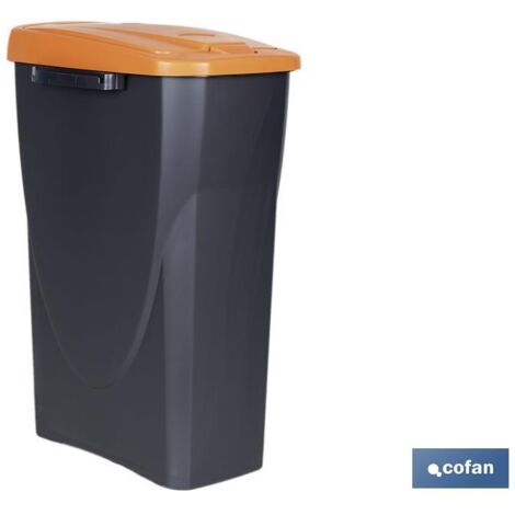 Cubo de basura naranja para reciclar residuos orgánicos (25 l) COFAN 41003405