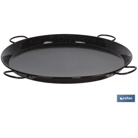 COFAN paellera acero esmaltada ø80cm (4 asas) , Paellera fabricada en acero esmaltado con 4 asas, en formato tradicional. Disponemos varias de medidas con comensales especificados.