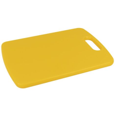 TABLA CORTE CON ASA AMARILLO 34X24X1.5cm MODELO CHIPS