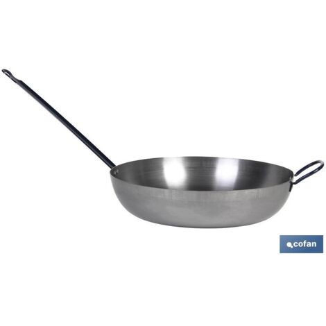 SARTEN LIONESA ACERO C/MANGO+ASA Ø40cm