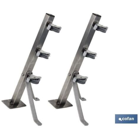 tendedero fijo de pared de dos piezas inoxidable 304 3 poleas 36.5 x 9.5 cm