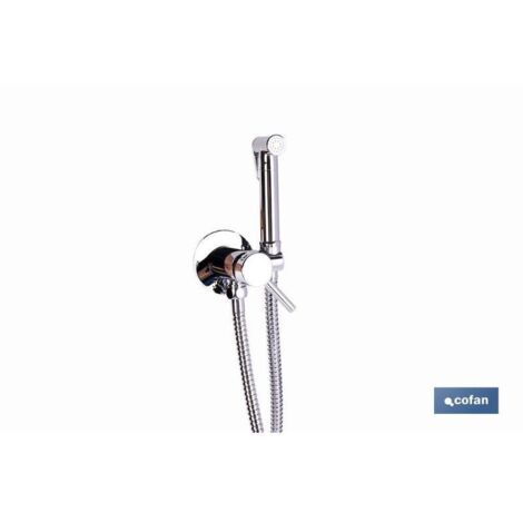ducha higiénica para inodoro agua fría y caliente color inox 13 x 7,5 x 10 cm