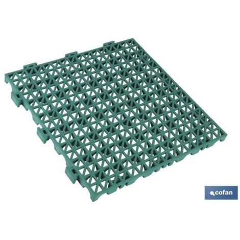 SET DE 4 UDS. LOSETA ALVEOLADA GRIS OSCURO DE PVC 33 X 33 X 2 CM