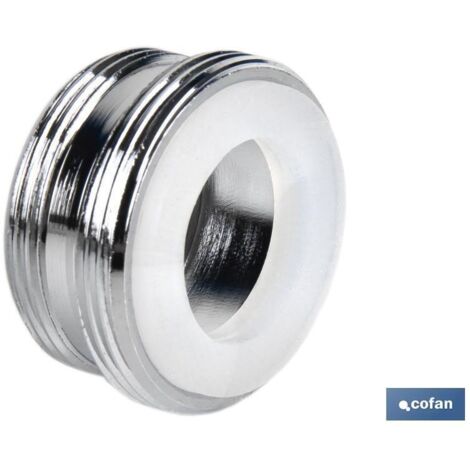 COFAN reductor/ampliador latón rosca macho 22-24 mm , Reductor/Ampliador de latón o doble macho para grifos aireadores de cocina o baño con rosca de 22 x 1 y 24 x 1. Este tipo de r