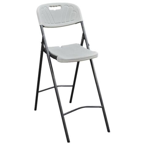 SILLA ALTA PLEGABLE BLANCA  ALTURA ASIENTO 74 cm venta unitaria (1/5)