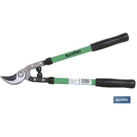 COFAN tijera de poda profesional 510mm , Tijeras de poda profesional con una longitud total 510 mm, hoja en acero forjado de filo cóncavo, mangos tubulares de 300 mm de aluminio, e