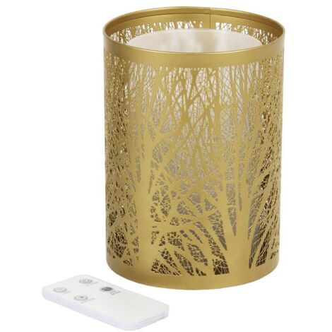 COFAN difusor/humidific. aromaterapia 100 ml modelo oasis , Consigue toques de naturaleza y aromas relajantes con nuestro difusor cilíndrico con capacidad de 100 ml en color dorado