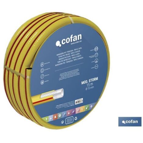 MANGUERA PVC MODELO STORM 3C TRENZADA Ø25X50 M