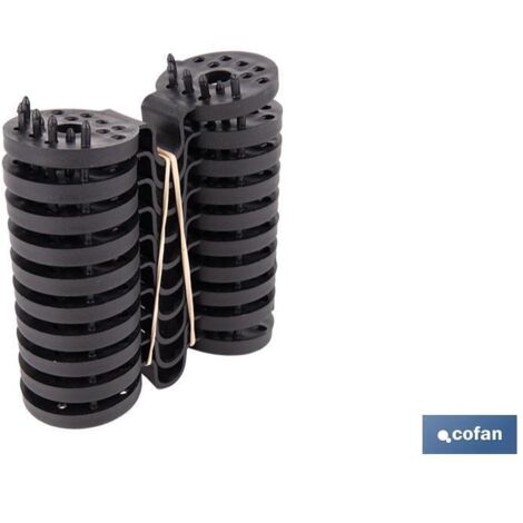 COFAN pack 10 uds. pinza negra para malla de sombreo , Pinzas indicadas para la fijación y sujeción de las mallas de sombreo u ocultación a postes o, incluso, paredes. Estas grapas