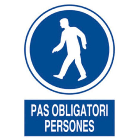 COFAN señal poliestireno 297x210 mm obligatori persones , Obligatori Persones