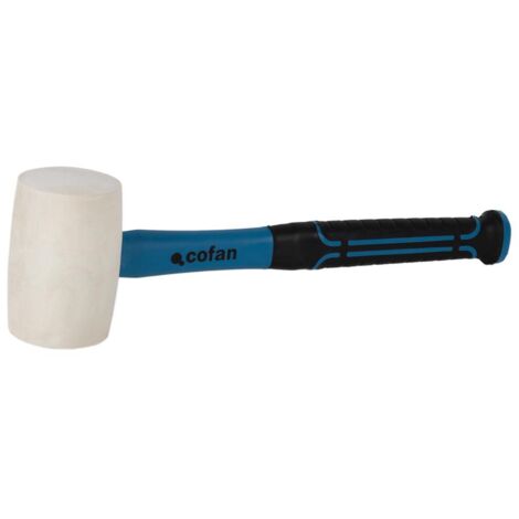COFAN maceta de goma 900 g blanca , Maceta con cabeza de goma fabricada en caucho de color blanco. Cuenta con un mango fabricado en fibra de vidrio muy cómodo, ergonómico y práctic