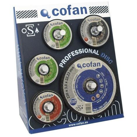 COFAN display discos abrasivos , Expositor para discos abrasivos, discos laminados, discos de diamante, discos vulcanizados, etc. El expositor no incluye el material, es solo displ