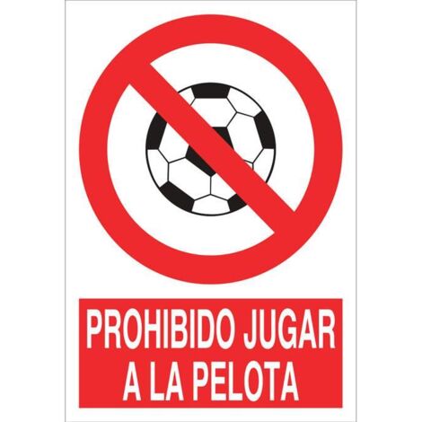COFAN señal poliestireno 210x148mm prohibido jugar a la pelota