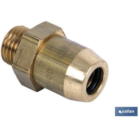 COFAN conector raufoss tubo 3/8-rosca 12x1,5 , Conector macho raufoos tuberías en pulgadas, roscas desde M-10 hasta M-16, y para tubos en pulgadas