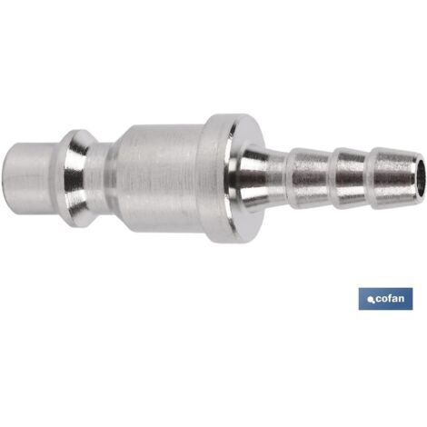 COFAN conector aire con espiga tubo 12 mm , Conector con espiga de 6, 8, 10 y 13 mm. Compacto y ligero para todas las instalaciones que funcionan con aire comprimido. Hecho de acer