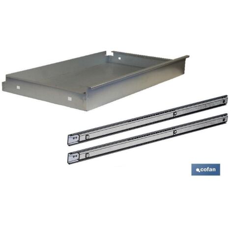 CAJÓN ACERO CON GUÍAS TELECÓPICAS PARA BANCO DE TRABAJO 110 X 1075 X 590 MM (1/5)