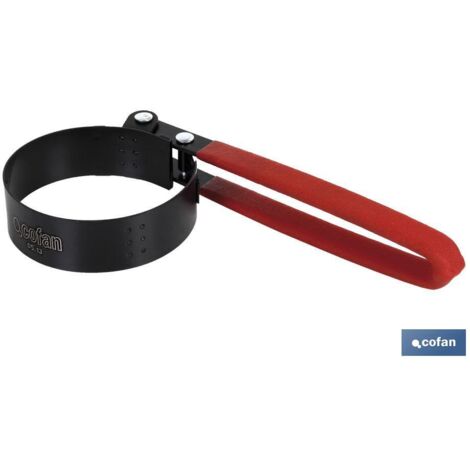 COFAN llave ajustable para filtros aceite (95-110mm) , Llaves ajustables para filtros de aceite desde Ø 60 hasta Ø 110 mr. La longitud de la banda y la tensión son ajustables para