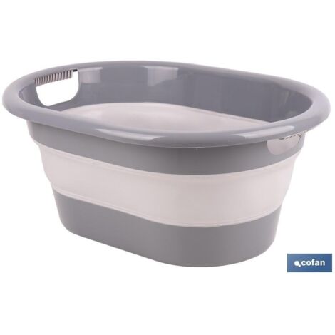 BARREÑO PLEGABLE GRIS/BLANCO 18L (1/5)