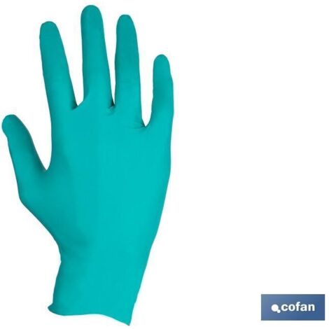 Guantes de nitrilo verdes estériles 100 uds, protección fitosanitaria y sin polvo