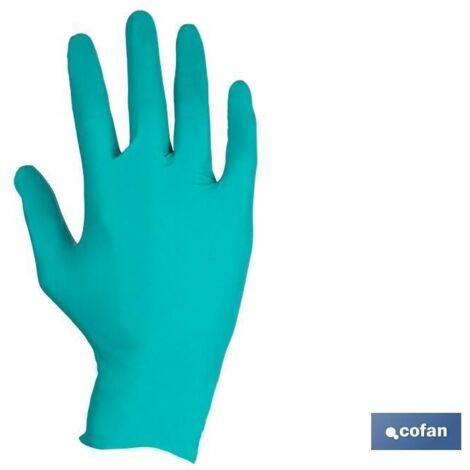 Guantes de nitrilo verdes estériles 100 uds, protección fitosanitaria y sin polvo