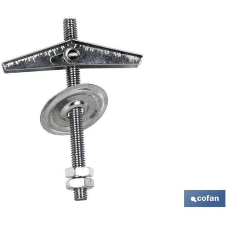 Basculante espárrago M-4 para fijación en cartón yeso y hormigón hueco, Ø 4-8 mm