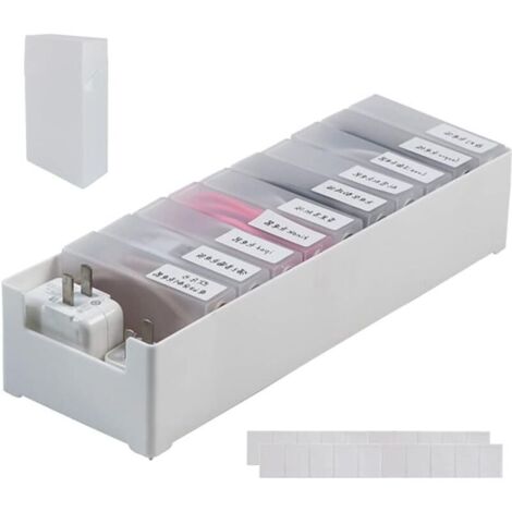 Aufbewahrungsbox für Datenkabel, Mehrfach unterteilte Aufbewahrungsbox für Datenkabel, Staubdichte Aufbewahrungsbox für Kabel (1/4)