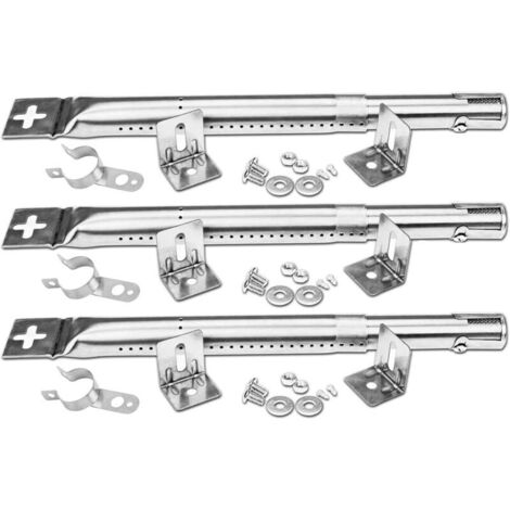 Universal-Brenner-Ersatzteile (31–45 cm) für Landmann Triton 2, Enders Monroe, Tepro, Campingaz, Taino, Proficook, Barbecook, verstellbarer Rohrbrenner, 3 Stück