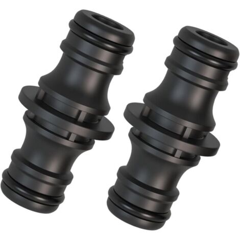 2 Stück Gartenschlauchverschraubungen, 1/2 Zoll Doppelstecker, zum Verbinden zweier Schläuche zur Verlängerung, auch bei hohem Wasserdruck. (1/4)