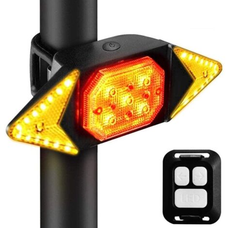 Fahrradblinker, Fahrradrücklicht, kabellose, per USB aufladbare Fahrradblinker, Warnlicht für Radfahrer, 6 Beleuchtungsmodi für mehr Sicherheit und Sichtbarkeit