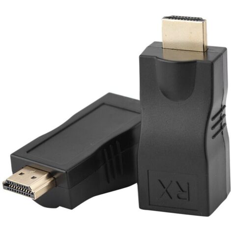 Cavo di prolunga di rete da RJ45 a HDMI 1.4, 30 m su LAN Ethernet Cat 5e/6. Supporta convertitori da RJ45 a HDMI Cat 3D 4K per PS3, HDTV, HDPC e decoder.