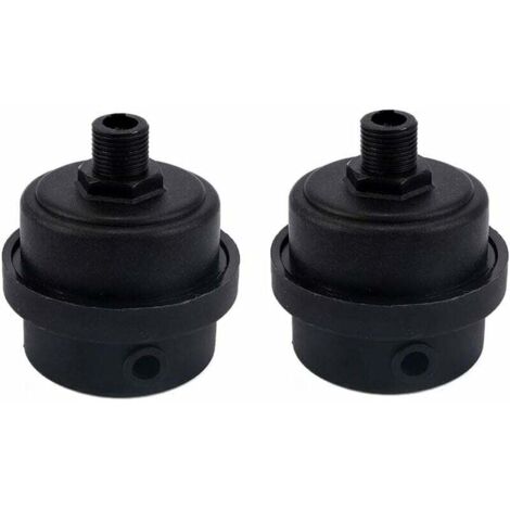 Set of 2 Low Noise Plastic Air Compressor Filters with 1/4" 12mm PT Filter Element (1/5)