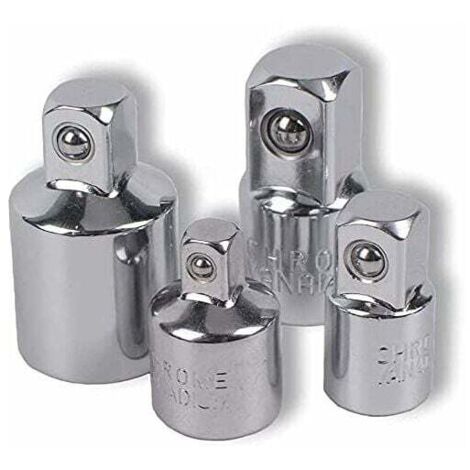4-piece ratchet adapter socket set 1/2" to 3/8", 3/8" to 1/2", 1/4" to 3/8", 3/8" to 1/4" reducer for sockets and bits (1/5)