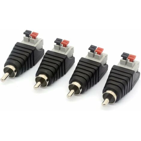 Power connection for surveillance cameras – For audio and video speakers – RCA plug to AV-2 connector