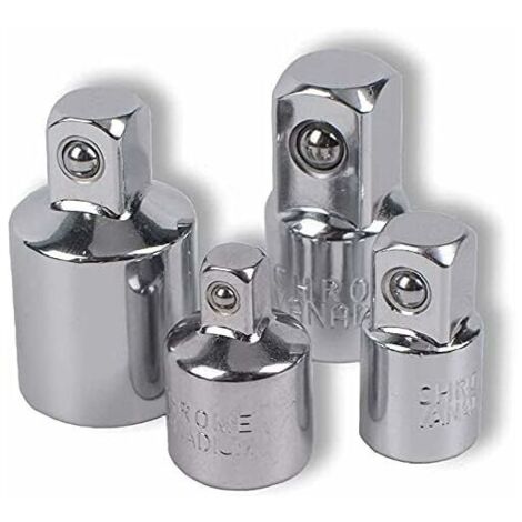 4-piece ratchet adapter socket set 1/2" to 3/8", 3/8" to 1/2", 1/4" to 3/8", 3/8" to 1/4" reducer for sockets and bits (1/5)