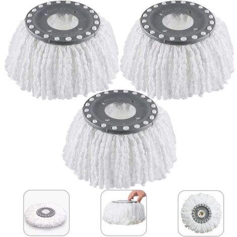 Microfiber Mop Heads, Round Replacement Mop Heads, 360° Rotating Mop Heads for 360° Rotating Mop Heads (Diameter 16cm) (1/5)