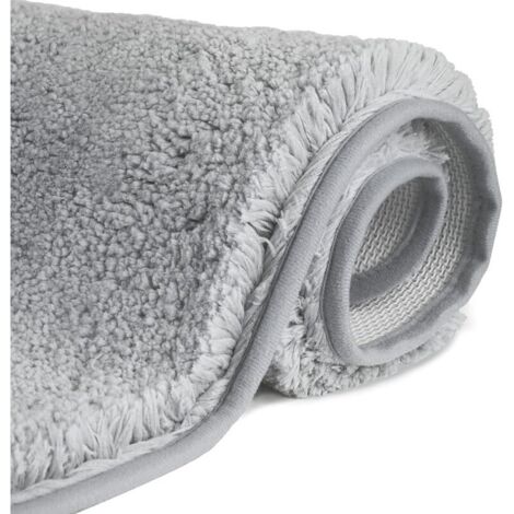 Shaggy Microfiber Non-Slip Bath Mat, Machine Washable with Soft Absorbent Microfiber for Bathtub, Shower and Bathroom (1/5)