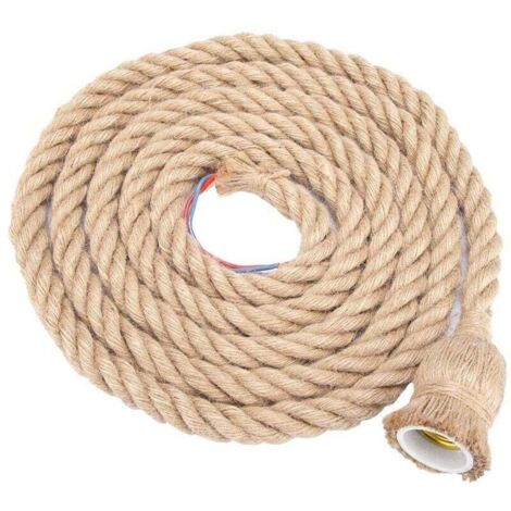1.5m Long Vintage Hemp Cord with E27 Socket for Retro Pendant Light (1 Head)