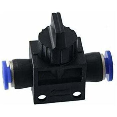 Pneumatic shut-off valve - quick connection for air, water, vacuum (6 mm, 1 piece) (1/5)