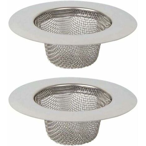 2-Piece Sink Strainer, Stainless Steel Sink Strainer, Stainless Steel Drain Filter, Sink Strainer, for Kitchen Sink, Bathroom, Wash Basin, Bathtubs