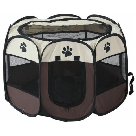 Dog and Puppy Playpen, Playpen for Dogs, Cats and Rabbits – Foldable – for Indoor and Outdoor Use (Bar) (1/5)