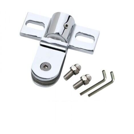 Shower enclosure accessory: Glass door with upper and lower pivot hinges (1/4)