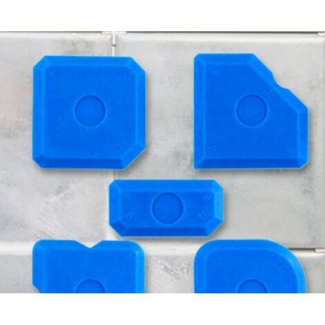 Set of 5 Professional Silicone and Acrylic Spatulas – Scraper for Perfect Joints – Blue (1/5)