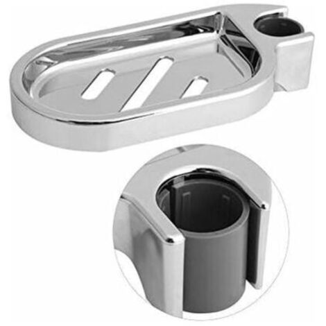 Soap Dish, Adjustable Shower Soap Holder for Shower Soap, Silver (Opening: 25mm) (1/5)