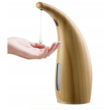 Automatic soap dispenser sensor, waterproof infrared-free soap dispenser for bathroom and kitchen, light wood grain, 300 ml (1/5)