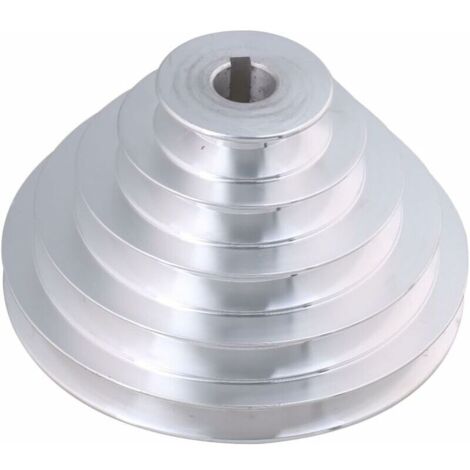 5-stage aluminum pulley – 19mm inner diameter, 54 to 150mm outer diameter, 12.7mm width – for type A V-belt (1/5)