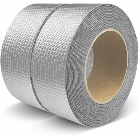 2-Piece Roof Butyl Sealing Tape: 50mm x 5m Aluminum Butyl Sealing Tape, Waterproof Sealing Tape for Outdoor Use