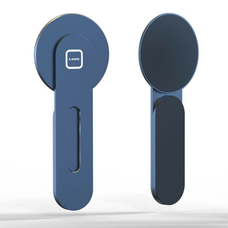 For Tesla Car Phone Holder, Blue Aluminum Magnetic Screen Mount. (1/5)