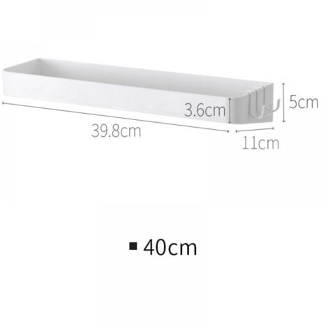 Shower Shelf Set of 2, No Drilling Shower Caddy, Wall Mounted Shelf with 6 Removable Hooks, for Bathroom and Kitchen, White (1/5)
