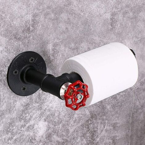Urban industrial style one-piece iron wall-mounted toilet paper holder (1/5)