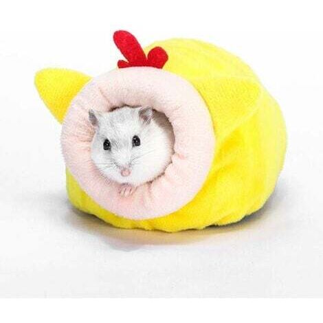 Hamster Small Cotton Nest Winter Sleep Nest House Cotton Rabbit Nest Winter Warm Cotton Sleeping Nest for Small Animal Mini Hedgehog, Yellow
